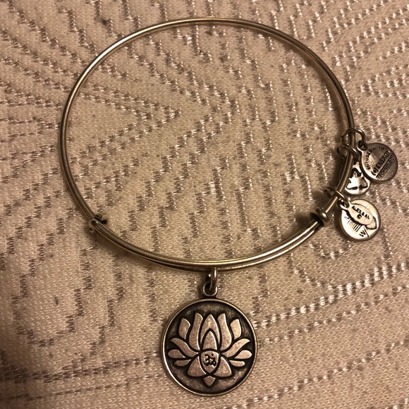 Alex and Ani Jewelry - Alex and ani lotus flower charm bangle bracelet